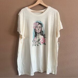 Torrid Water Muerta Super Soft Crew Neck Graphic Short Sleeve Tee Size 3X NWT